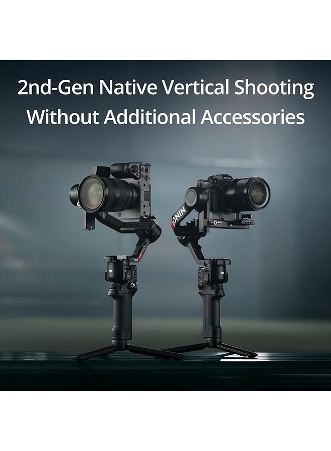 dji RS 4 Combo, 3-Axis Gimbal Stabilizer for DSLR and Mirrorless Cameras Canon/Sony/Panasonic/Nikon/Fujifilm, Native Vertical Shooting, 2-Mode Switch Joystick, Teflon Axis Arms, With Focus Pro Motor Grey - Image 3