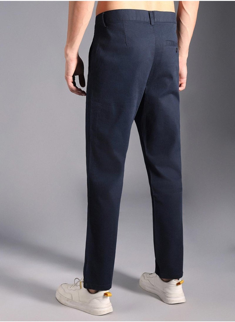 HIGH STAR Relaxed Mid-Rise Cotton Regular Trousers for Men  - Image 2