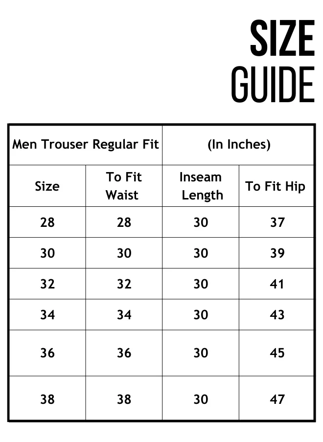 HIGH STAR Relaxed Mid-Rise Cotton Regular Trousers for Men