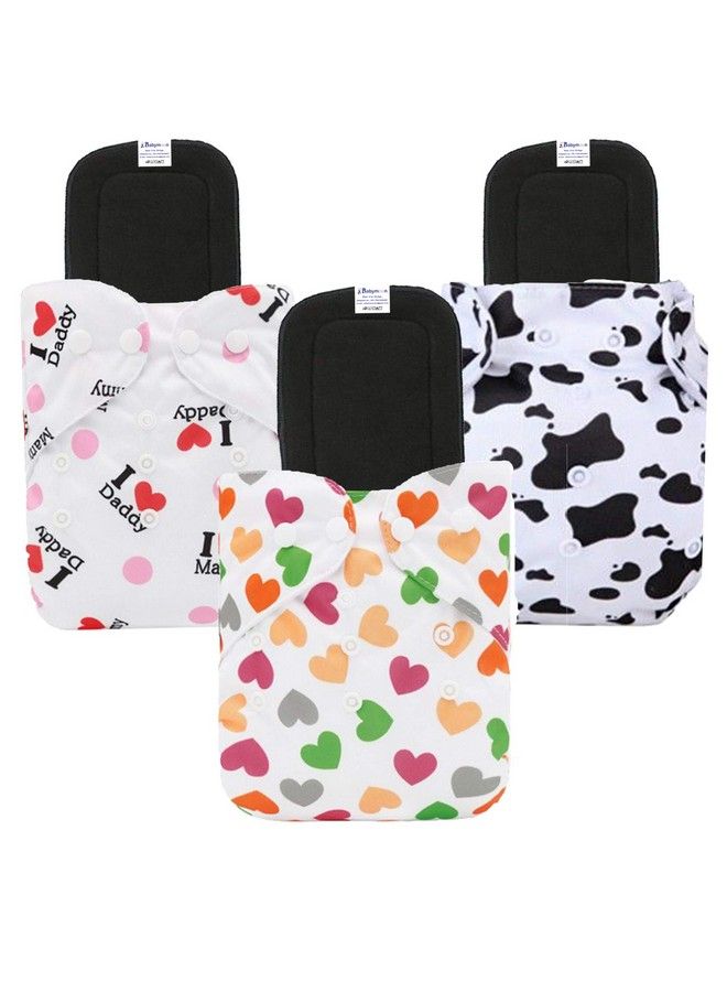 BabyMoon Washable & Reusable Cloth Diaper Pocket With Grey Insert Pack Of 6 - Image 1