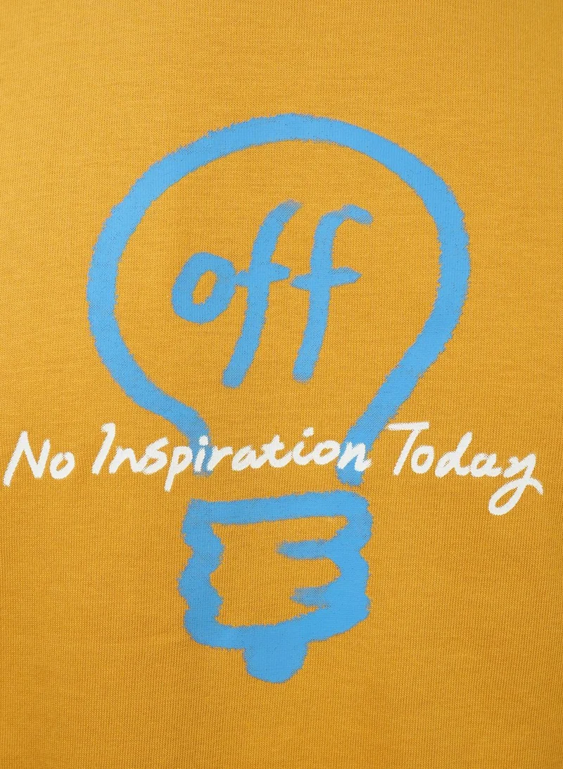 GIORDANO  Men's Slim Fit Cotton Jersey Message Print Tee for Men | Best Price UAE