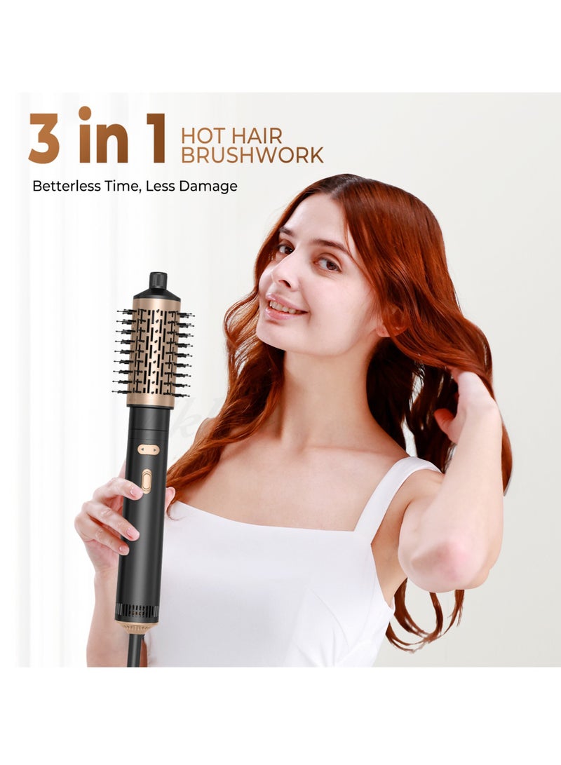 general Brushed curling comb, multi-functional dual-purpose hair dryer, hair straightener, automatic three-in-one hot air curler. - Image 2