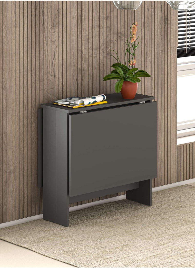 Mourah Home - Artemo Foldable Dining Table - Dark Grey - 2 Years Warranty - Image 1