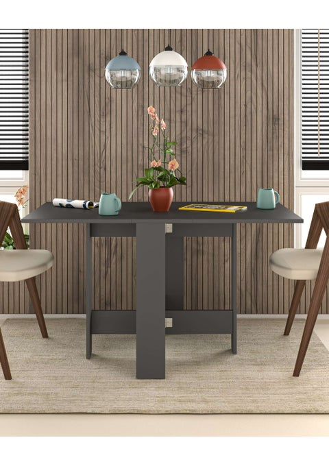 Artemo Foldable Dining Table - Dark Grey - 2 Years Warranty