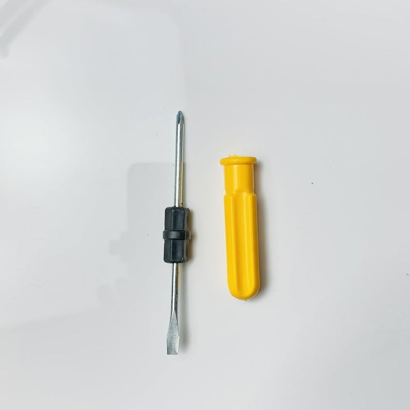 Basic Tool Set with 2m Measuring Tape Utility Knife Screwdriver Yellow 5 Pieces  - Image 2