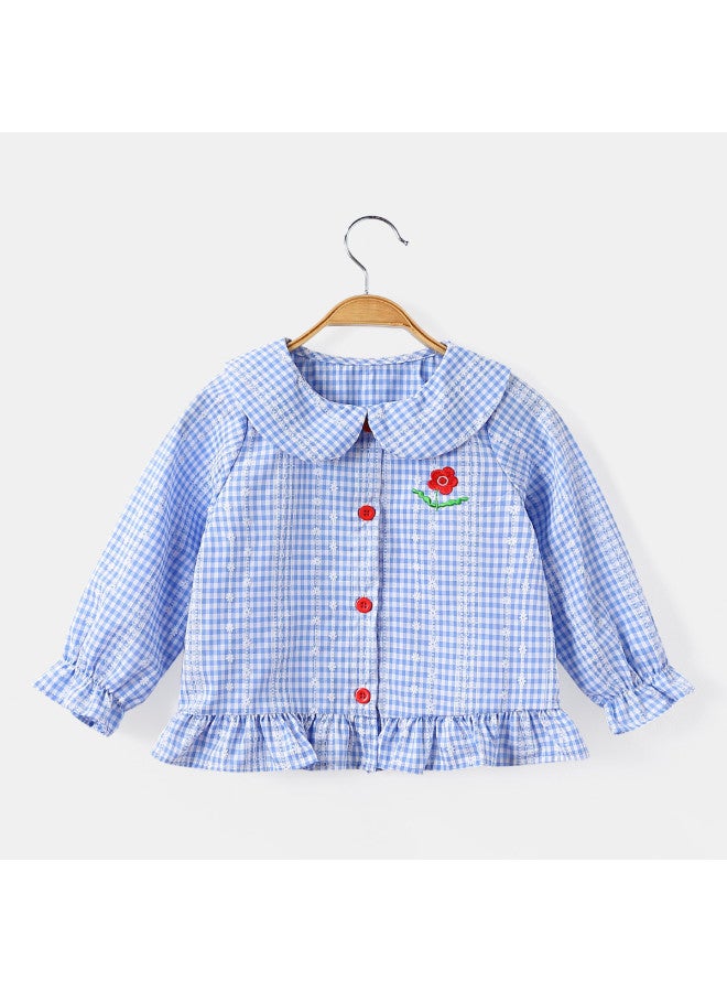 Girls' Clothing 2025 Autumn Sweet School Style Shirt Children's Top - Image 3