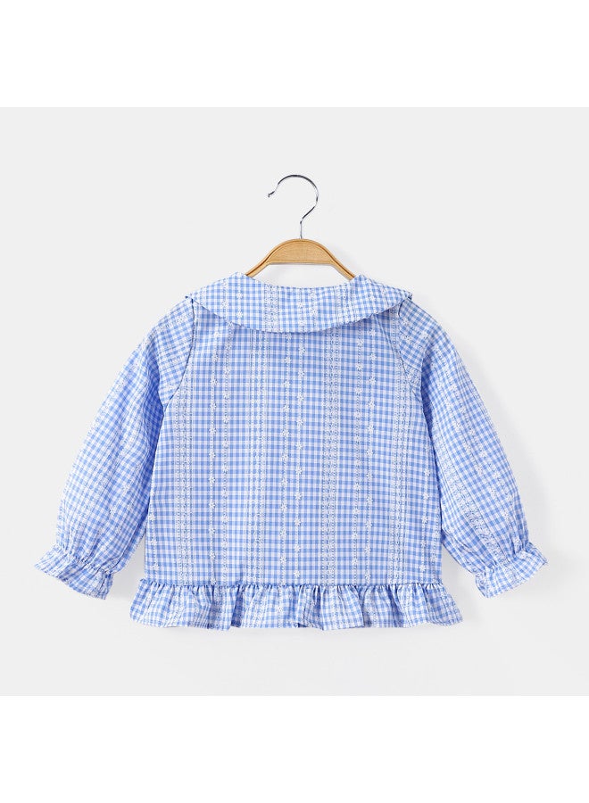 Girls' Clothing 2025 Autumn Sweet School Style Shirt Children's Top - Image 4