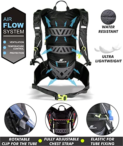 FREEMOVE Sports Backpack Daypack - for Men, Women - Suitable as Hydration Camel Backpack for Hiking, Running or Biking Backpack for MTB Cycling - Water Bladder NOT Included - Image 3
