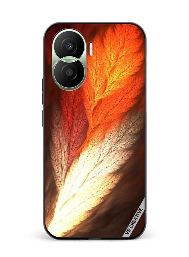 VR CREATIVE Protective Case Cover For Honor Play7T Pro Feather Design Multicolour - Image 1