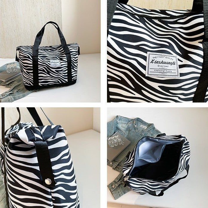 Versatile Fashionable Style Leopard Print Color Travel Storage Bag Large Bag Business Trip Super Practical Travel Bag - Image 3