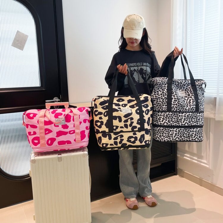 Versatile Fashionable Style Leopard Print Color Travel Storage Bag Large Bag Business Trip Super Practical Travel Bag - Image 2