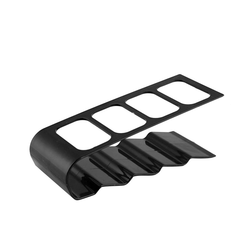 Desktop Plastic Phone VCR DVD TV Step Remote Control Holder Storage Rack Organizer (Black) - Image 4