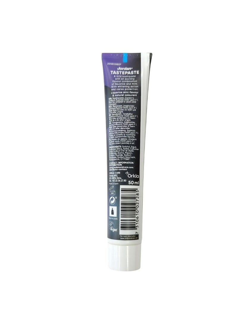 Jordan Jordan Tastepaste Liquorice Mint Toothpaste 50ml - Image 3