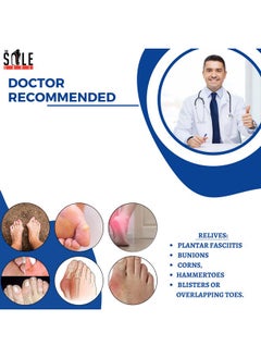 Royalkart The Sole Care Silicone Toe Seperators; Toe Correctors For Overlapping Toes,Blisters,Hammer Toes|(Pack Of 1 Pair Of Toe Spacers)(Blue),Foot_Drop,One Size  - Image 3