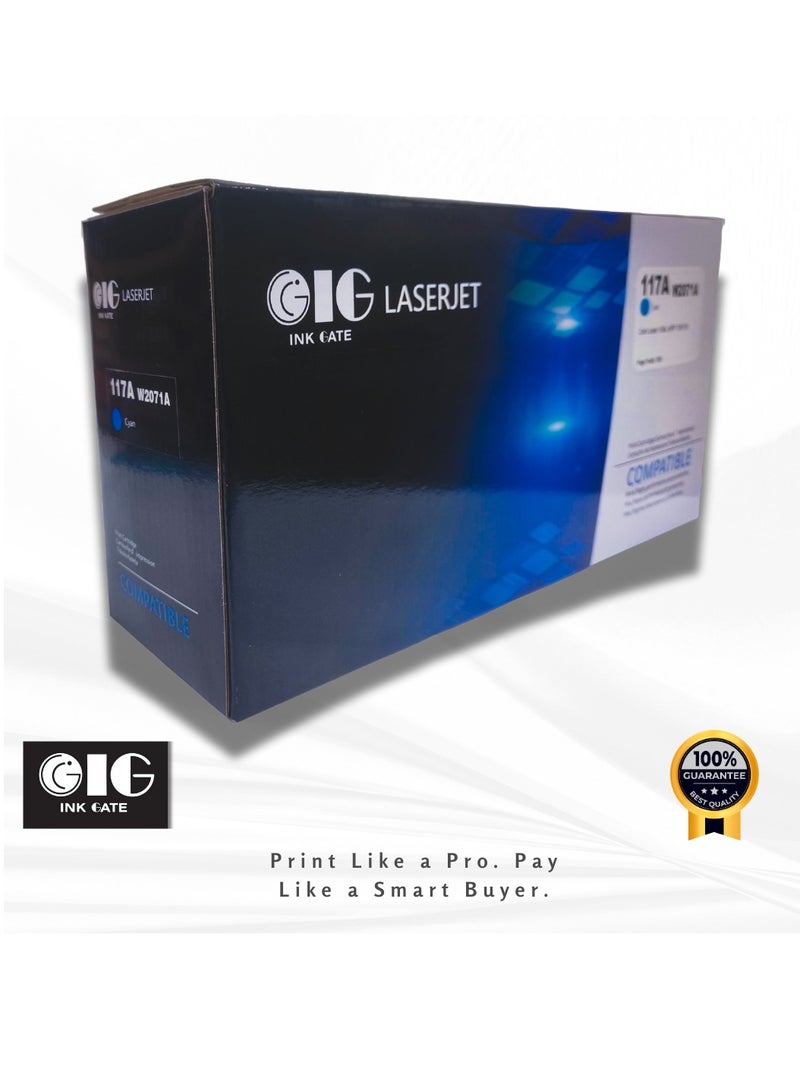 أي جي كارتريدج حبر سماوي متوافق IG – 117A – متوافق مع HP Color Laser 150a، 150nw، MFP 178nw، MFP 179fnw (حتى 700 صفحة) - Image 3