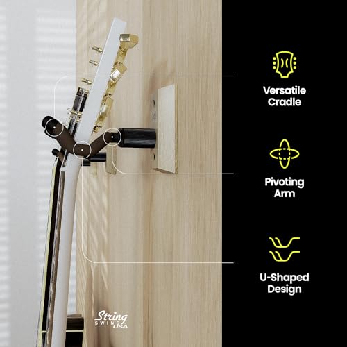 String Swing CC01K-A Hardwood Home & Studio Wall Mount Guitar Keeper - Ash - Image 3