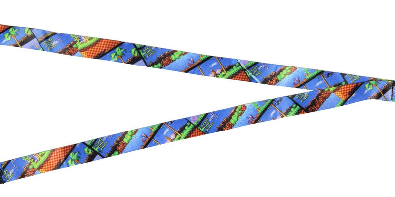 Bioworld Sonic The Hedgehog Lanyard ID Badge Holder Classic Video Game Design w/Rubber Charm and Collectible Sticker - Image 3