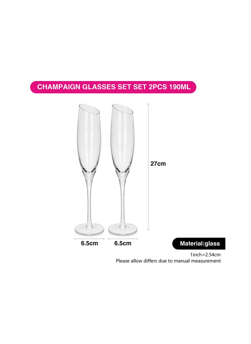 Fissman 2-Piece Champagne Glass Set 190ml  - Image 2