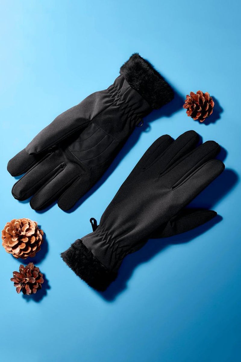 Tchibo Women Soft,Shell Gloves, Black - Image 1