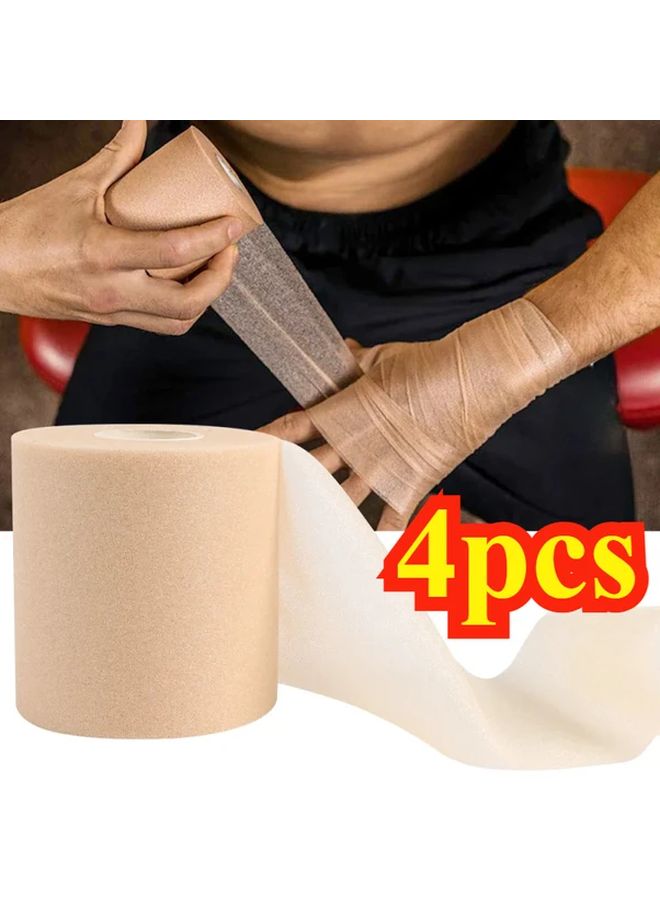 4 قطع شريط رياضي مرن لدعم الكاحل والركبة شريط لف سابق قابل للتنفس - Image 1