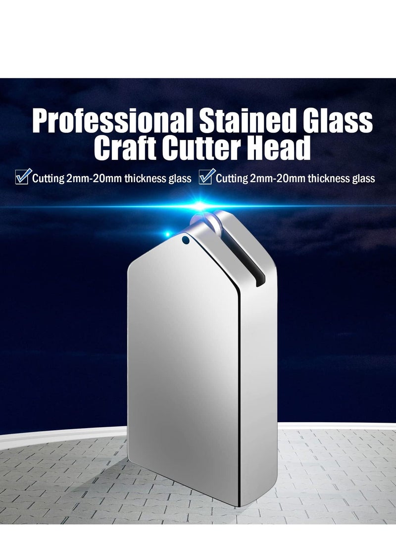 SYOSI Professional Glass Cutter Tool Kit Heavy Duty Glass Running Pliers and Pencil Style Glass Cutters Tools,Professional Stained Glass Cutting Tool with Replaceable Head for Mosaic Tiles  - Image 4