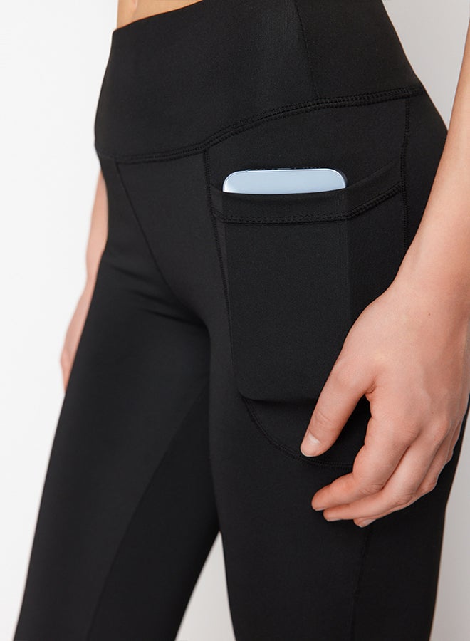 trendyol Black Scuba/Diving Fabric Relaxed Cut Flare Leg Knitted Sports Sweatpants THMSS24EA00000 - Image 2