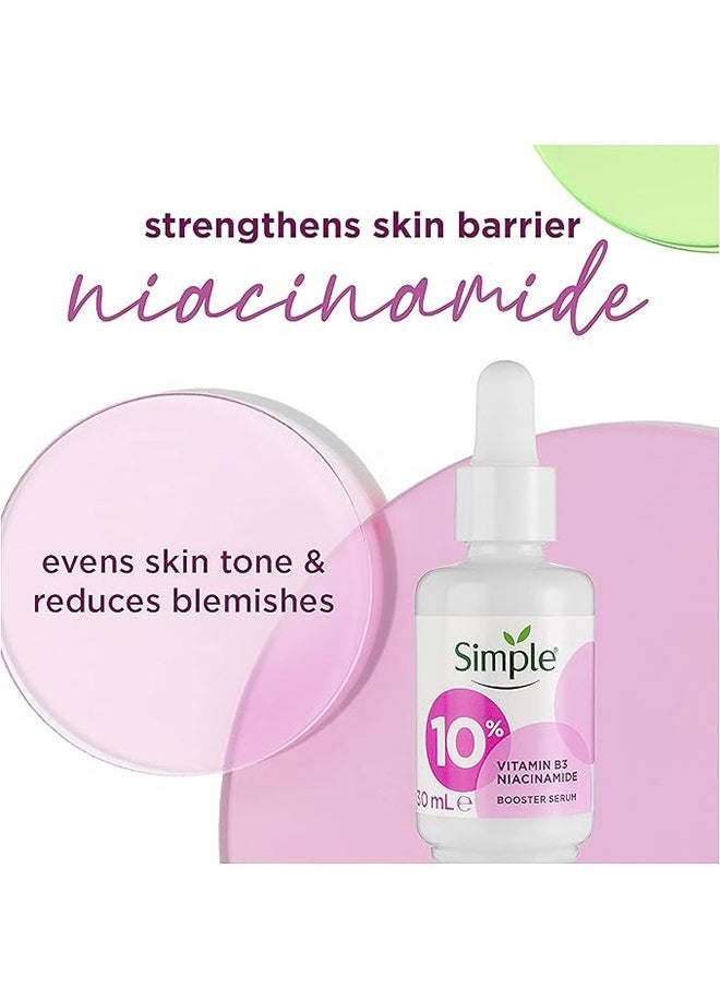 simple - 10% Vitamin B3 Niacinamide Booster Serum, Even Skin Tone, Relieve Redness Swelling Essence Water, Essence Liquid 30ML - Image 1