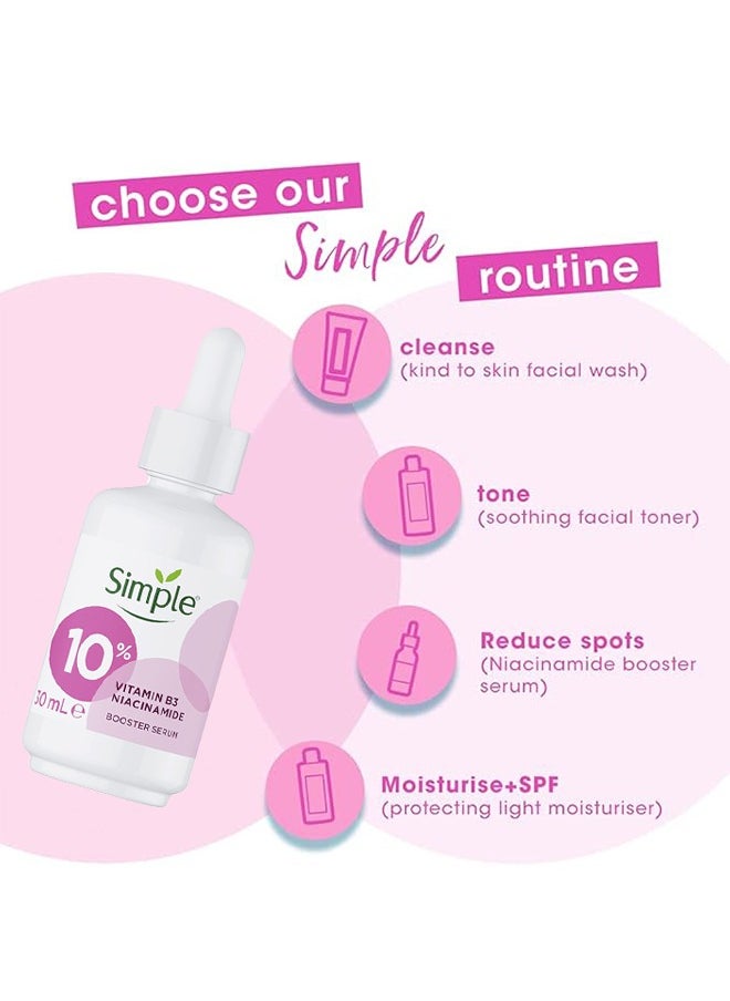 simple - 10% Vitamin B3 Niacinamide Booster Serum, Even Skin Tone, Relieve Redness Swelling Essence Water, Essence Liquid 30ML - Image 1