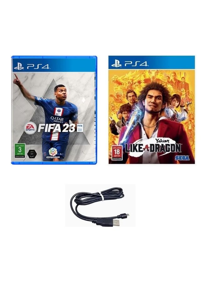 EA Fifa 23 With Yazkuza And Charging Cable - playstation_4_ps4 - Image 1