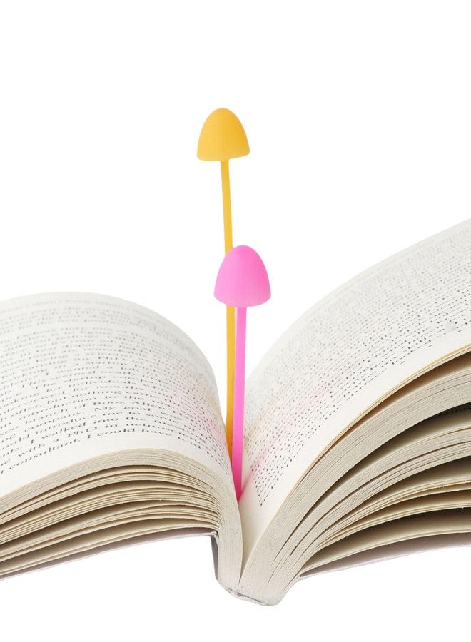 YAMHOHO Mini Mushroom Bookmark Set (4-Piece) Dual Sizes, Dual Colors Available Soft, Flexible Silicone Material Fun Christmas Stocking Stuffer Ideal Gift for Bookworms and Teachers - Image 3