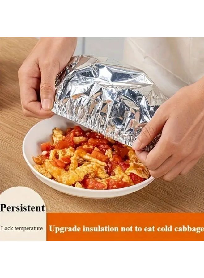 5 Pieces Reusable Aluminum Foil Wrap Heat Resistant Leakproof Kitchen Cover - Image 5