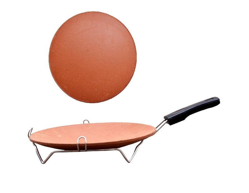 R.V. CRAFTS طاسة تيرا كوتا ديسي مع حامل وطاسة إضافية بدون حامل بني 20 x 20 x 20 سم - Image 2