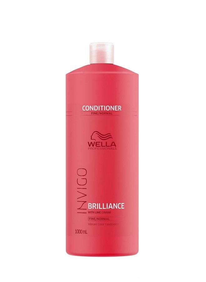 Wella Professionals Invigo Brilliance Conditioner For Fine Normal Colored Hair Color Protecting & Color Vibrancy Conditioner 33.8 Fl Oz  - Image 1