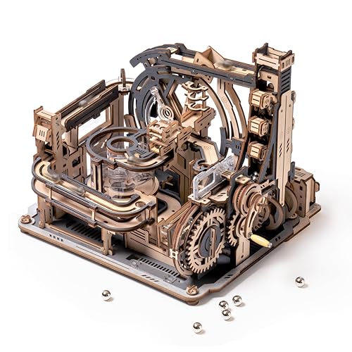 Wowood 3D Puzzle Marble Run Electric Spaceport Wooden Model Building Kit for Teens - Image 1