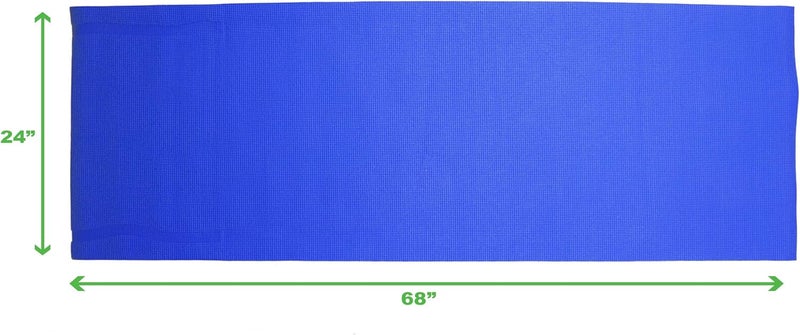 Mind Reader YOGAPVC-PUR All Purpose Extra Thick Yoga Fitness & Exercise Mats with Carrying Strap, High Density Anti-Tear - Image 3