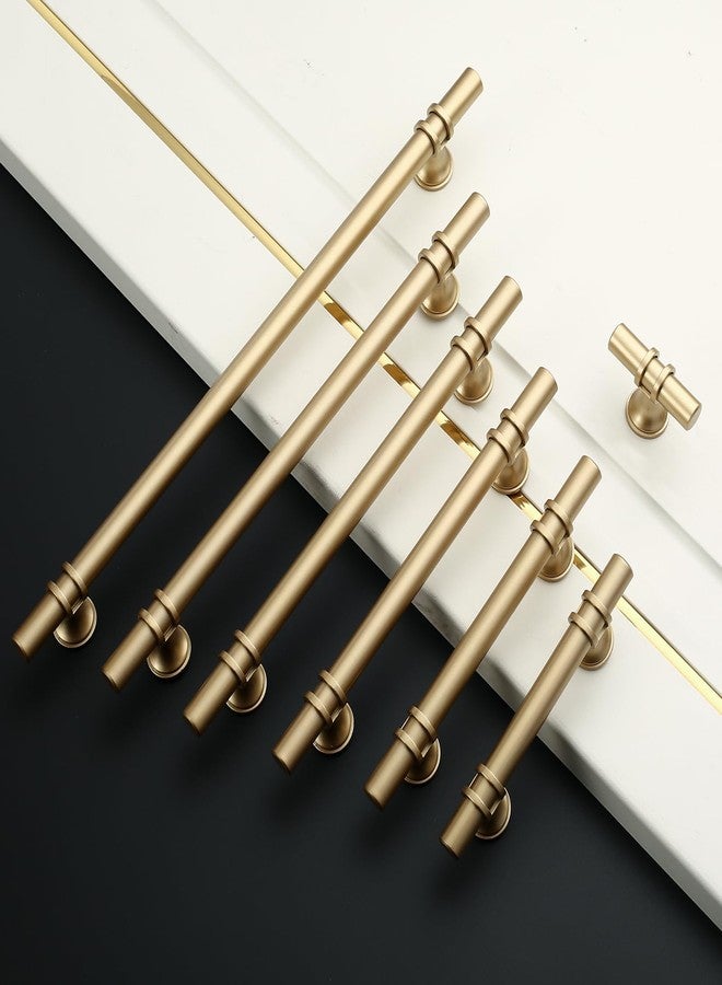 Amerdeco 10 Pack Matte Gold Cabinet Pulls 5 Inch(128MM) Hole Centers Kitchen Cabinet Handles Cabinets Hardware Drawer Pulls ZH0058 - Image 3