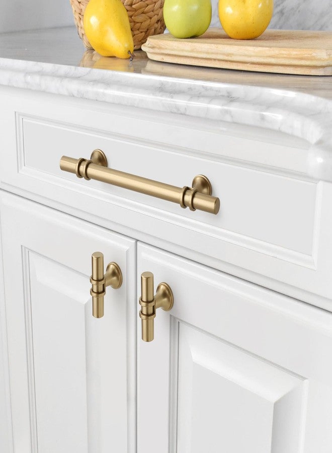Amerdeco 10 Pack Matte Gold Cabinet Pulls 5 Inch(128MM) Hole Centers Kitchen Cabinet Handles Cabinets Hardware Drawer Pulls ZH0058 - Image 4