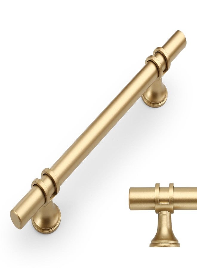 Amerdeco 10 Pack Matte Gold Cabinet Pulls 5 Inch(128MM) Hole Centers Kitchen Cabinet Handles Cabinets Hardware Drawer Pulls ZH0058 - Image 2