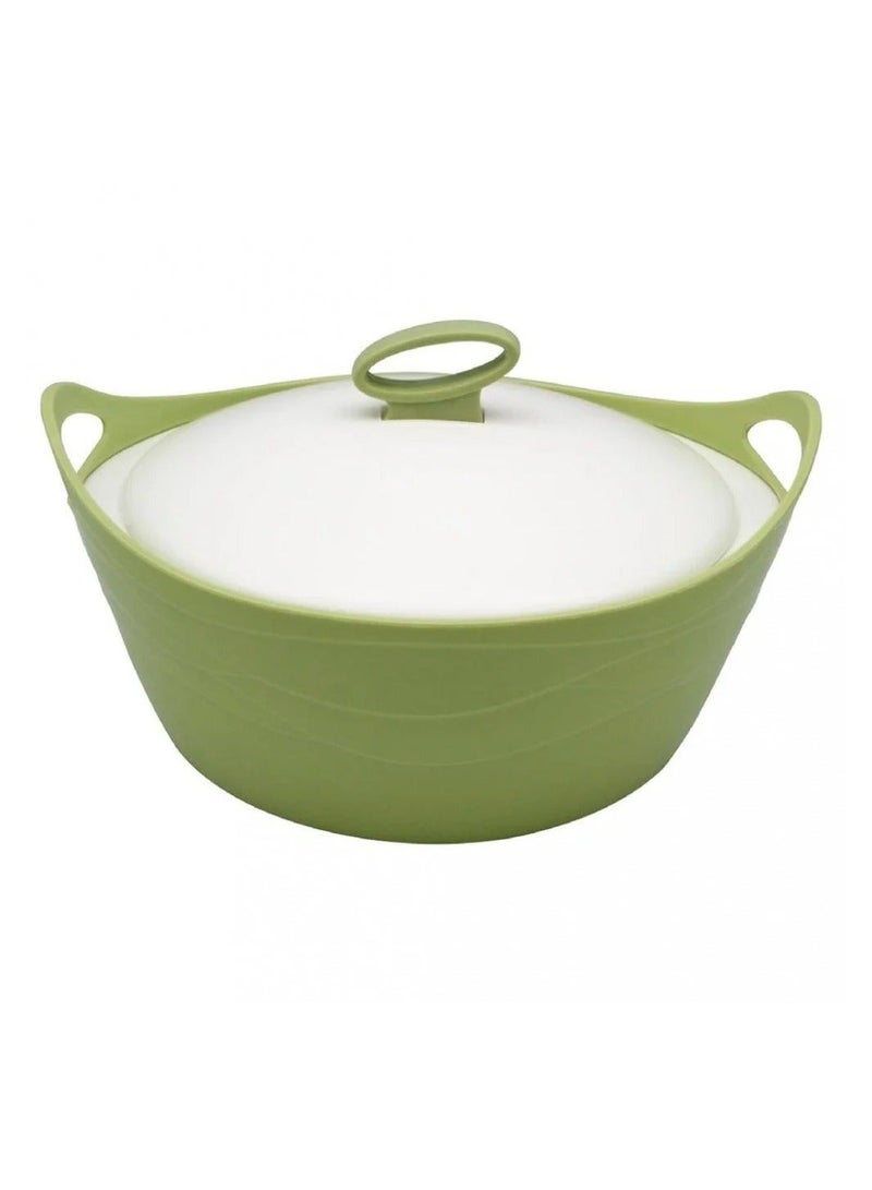 BASURRAH 3-Piece Thermal Food Container Set - Green - Made in India - 2.5L + 1.5L + 1.0L - Stainless Steel Inner - Image 3