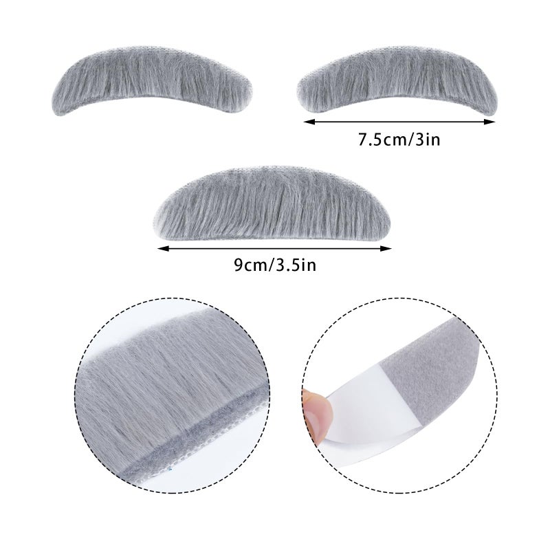 Sucrain 8PCS 1920s Old Man Costume Set Grandpa Accessories with Hat - Image 5
