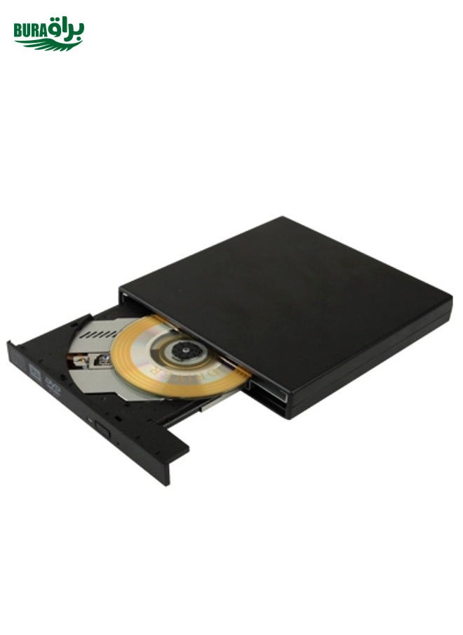 BURAQ Laptop USB 2.0 Slim Portable Optical DVD / CD Rewritable Drive (SATA)  - Image 1