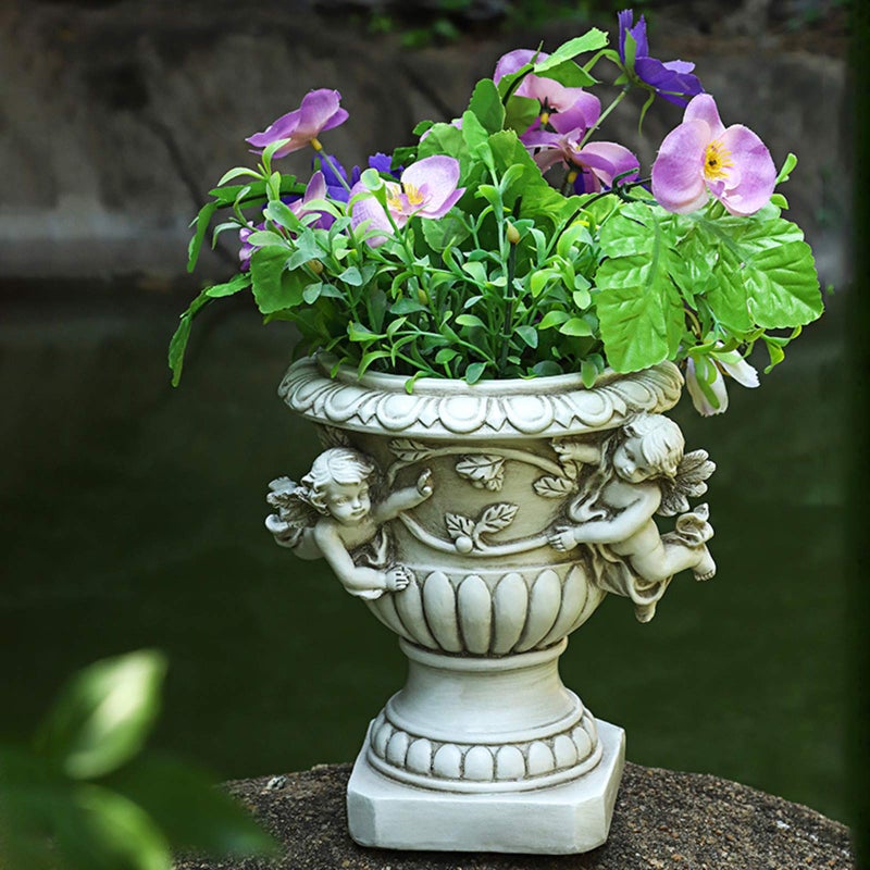 Floryden Cherub Angel Planters, Cherub Planter Flower Pots with Drain Hole for All House Plants, Patio Yard Decor, Polyresin, 8.46" H - Image 2