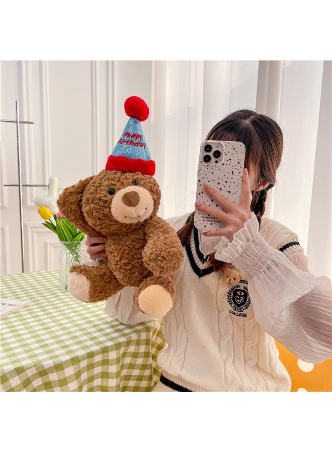 بيتوبي 30CM الدب تيدي الحيوانات القشوفية، حيوانات عيد الميلاد موضوع حفلة القش لطيف، لعبة صديق جيد للأطفال - Image 4