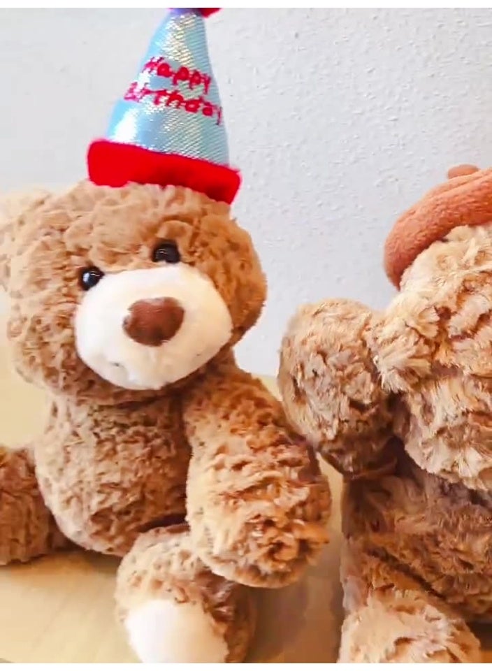 بيتوبي 30CM الدب تيدي الحيوانات القشوفية، حيوانات عيد الميلاد موضوع حفلة القش لطيف، لعبة صديق جيد للأطفال - Image 2