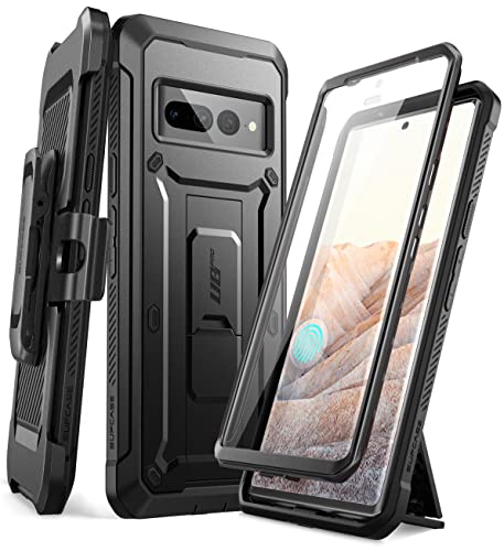 SUPCASE Unicorn Beetle Pro Series Case for Google Pixel 7 Pro 2022 Release FullBody Rugged BeltClip Kickstand Case with Builtin Screen Protector Black - Image 1