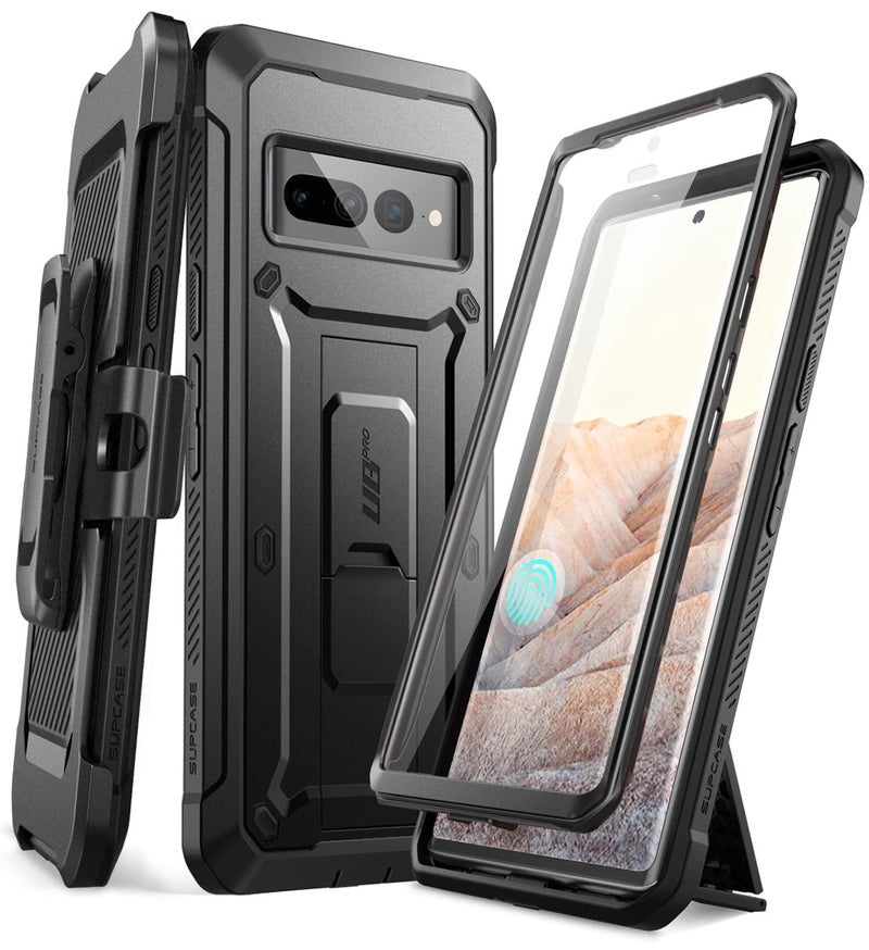 SUPCASE Unicorn Beetle Pro Series Case for Google Pixel 7 Pro 2022 Release FullBody Rugged BeltClip Kickstand Case with Builtin Screen Protector Black - Image 2