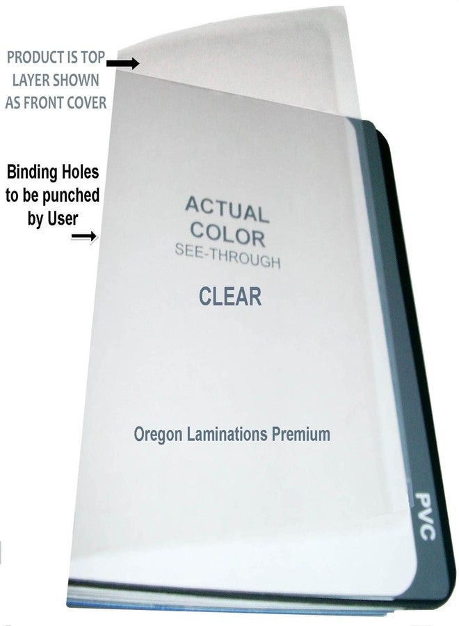 Oregon Lamination Clear Plastic Report Binding Covers 11 x 17 inch x 7 mil (279mm x 432mm x 175 microns) [pk of 100] unpunched Standard Letter Size Sheets, Square Corners - Image 2
