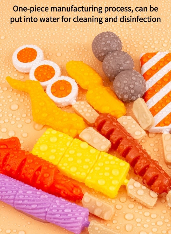 Vixplorn Children's pretend play toys, children's simulated kitchen, kitchen and food toys, children's barbecue simulator, built-in 109 random food simulations, with lights and sound effects, children's role-playing toys. - Image 4