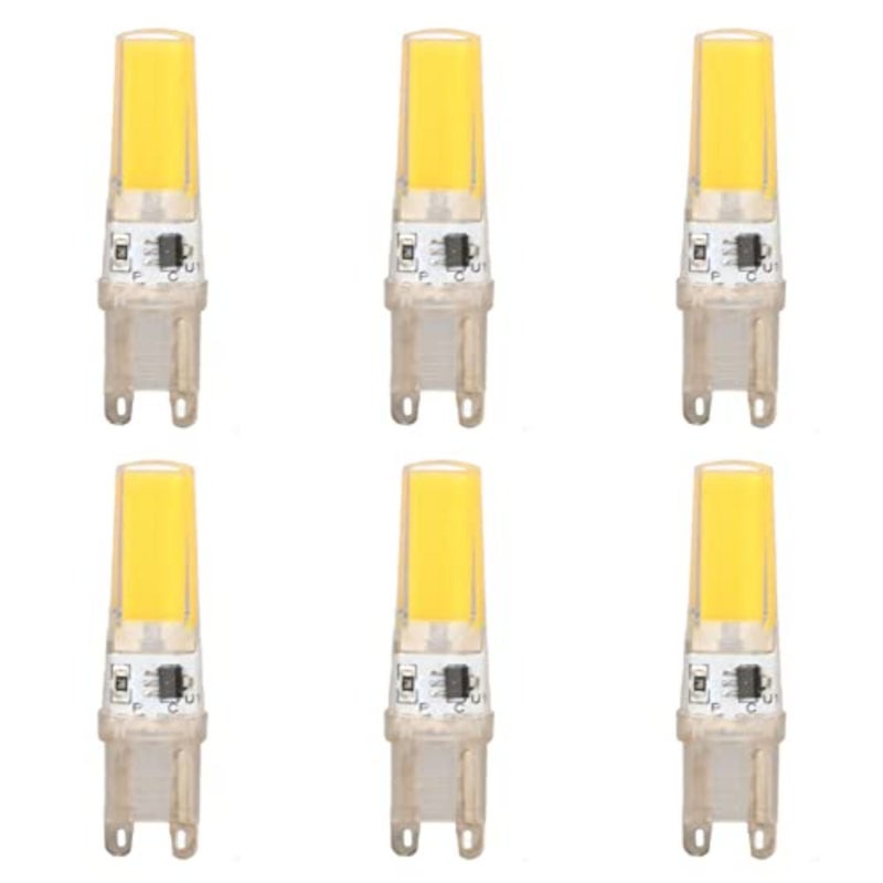 Dimmable G9 LED Bulbs, Energy-Saving Lamp Lights for Wall and Table Lamps - Pack of 6, 220V, Warm Light, Eye Protection for Home and Office Use - Image 1