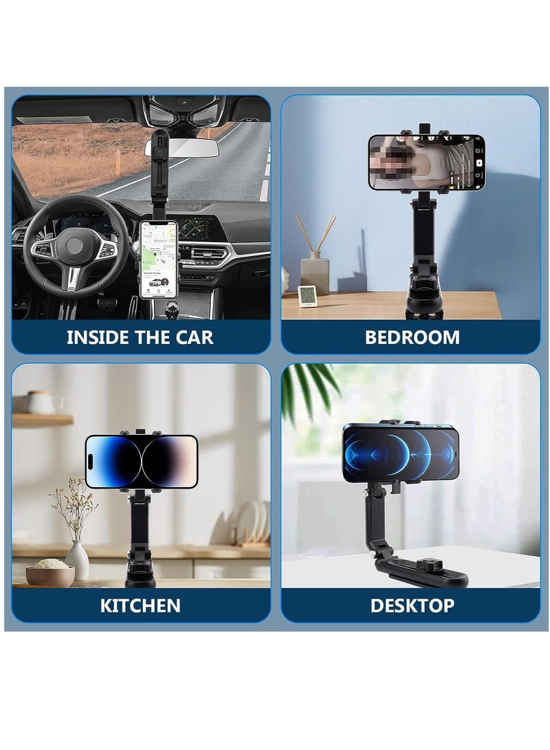 NIBEMINENT Car Phone Holder,Rotatable and Retractable Car Phone Holders,2024 Multipurpose Used Car Visor 1080 Rotation Phone Clip,Universal Car Phone Holder Mount,Cell Phone Holder Car Compatible with All Phone  - Image 5